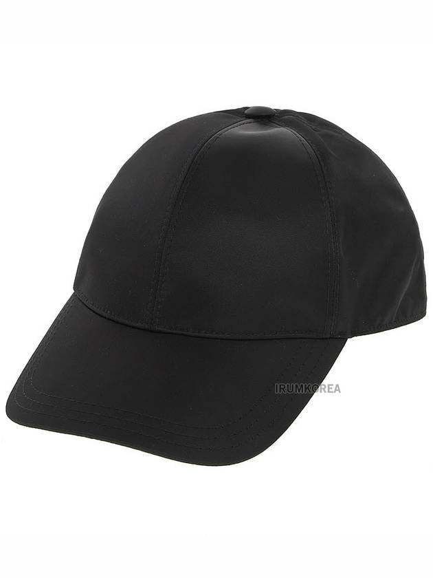 Triangle Logo Re Nylon Ball Cap Black - PRADA - BALAAN 4