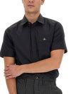 Men's Logo Classic Short Sleeve Shirt Black - VIVIENNE WESTWOOD - BALAAN 4