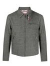 Crispy Wool Golf Zip-Up Jacket Grey - THOM BROWNE - BALAAN 2