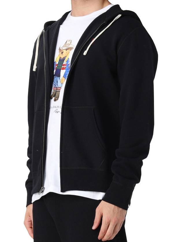 Embroidered Pony Logo Zip Up Hoodie Black - POLO RALPH LAUREN - BALAAN 6