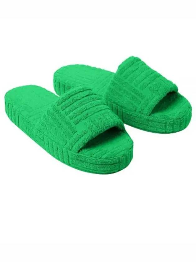 Terry Fabric Slippers Green - BOTTEGA VENETA - BALAAN 2