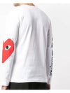 Big Heart Arm Logo Long Sleeve T-Shirt P1 T258 1 White - COMME DES GARCONS PLAY - BALAAN 6