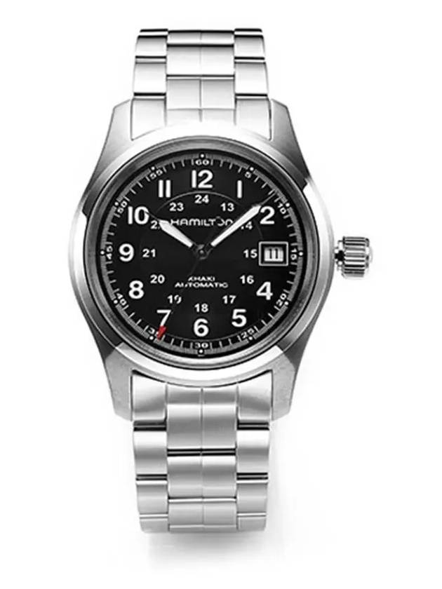 Hamilton Khaki Field Auto 38mm Stainless Steel Watch Black - HAMILTON - BALAAN 4