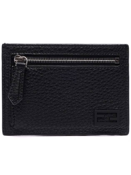 FF Baguette Zipper Card Wallet Black - FENDI - BALAAN.