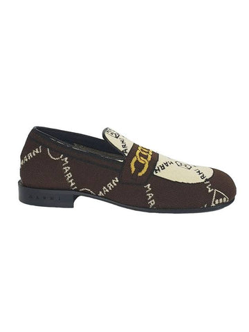 Jacquard moccasin loafer brown - MARNI - BALAAN 1