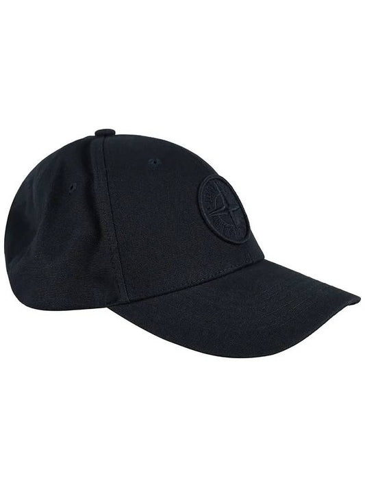 Logo Patch Cotton Ball Cap Navy - STONE ISLAND - BALAAN 2