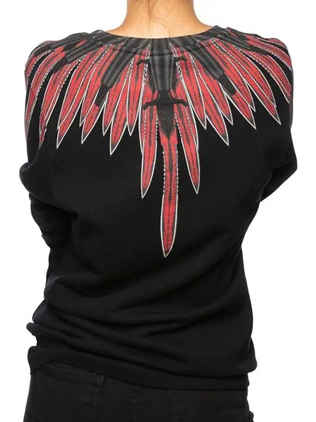 Marceloblon Red Wing Printing Sweatshirt Black - MARCELO BURLON - BALAAN 4