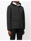 Poly Twill Rib 4-Bar Down Hoodie Jacket Charcoal - THOM BROWNE - BALAAN 3