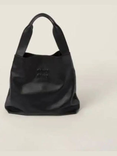 Leather Tote Bag Black - MIU MIU - BALAAN 2