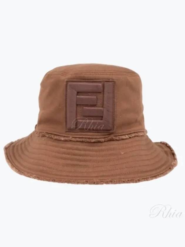 Logo Patch Bucket Hat Brown - FENDI - BALAAN 2