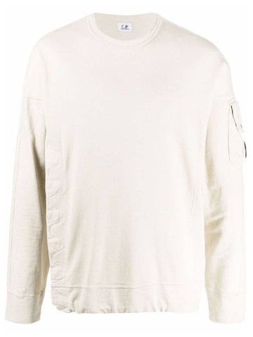 Lens Wappen Sweatshirt Ivory - CP COMPANY - BALAAN 1