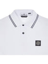 Stretch Cotton Pique Short Sleeve Polo Shirt White - STONE ISLAND - BALAAN 5