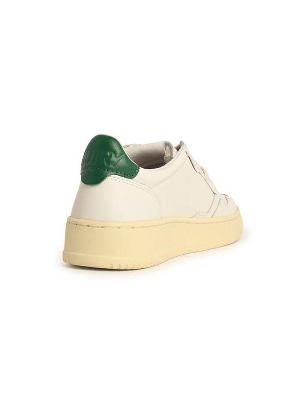 Medalist Green Tab Leather Low Top Sneakers White - AUTRY - BALAAN 4