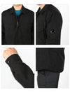 Chrome R Lens Wappen Overshirt Zip-Up Jacket Black - CP COMPANY - BALAAN 4