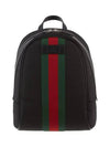 Web Stripe Canvas Backpack Black - GUCCI - BALAAN 3