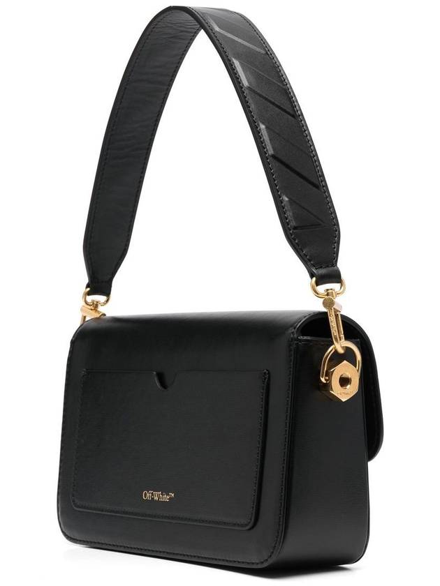 binder clip leather cross bag black - OFF WHITE - BALAAN 6