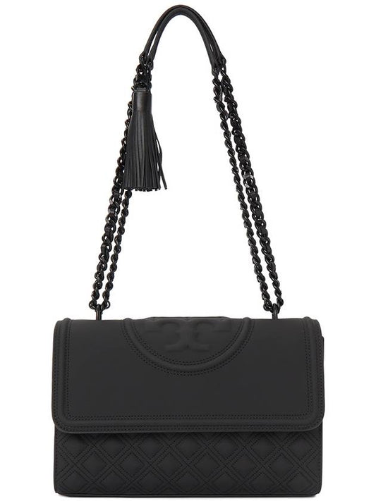 Fleming Matte Convertible Shoulder Bag Black - TORY BURCH - BALAAN 2