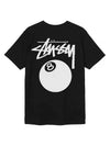 Pigment 8 Ball Logo Cotton Short Sleeve T Shirt Black - STUSSY - BALAAN 1