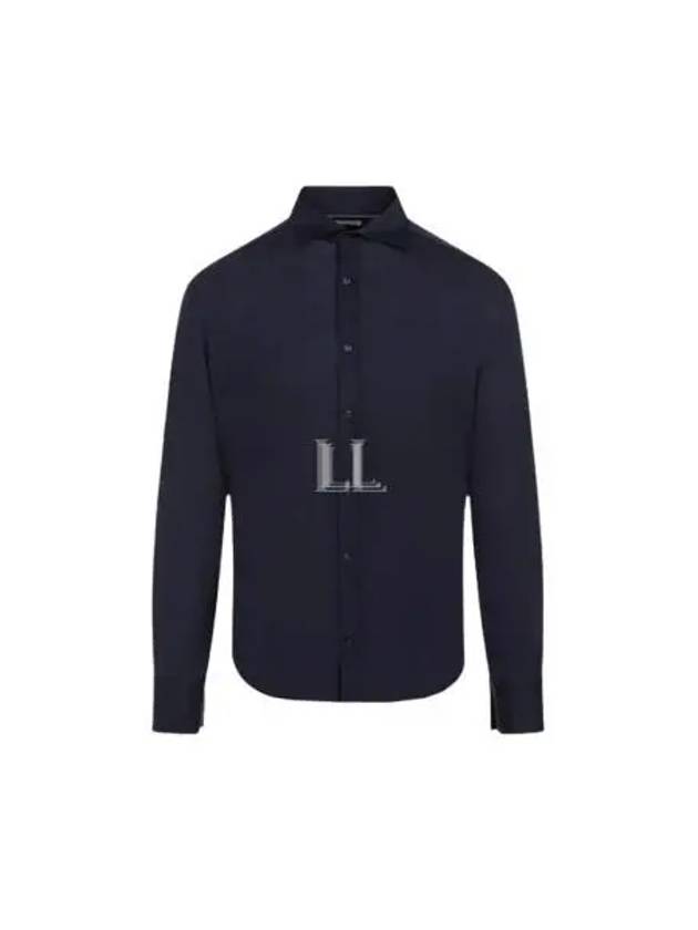 Silk Long Sleeve Shirt Navy - BRUNELLO CUCINELLI - BALAAN 2