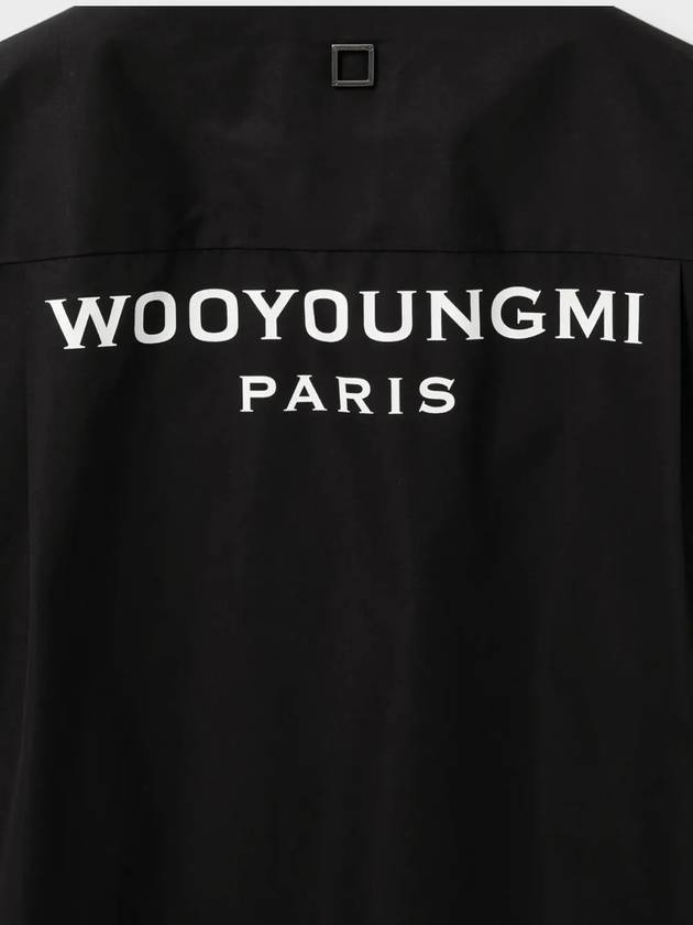 Men's Back Logo Cotton Long Sleeve Shirt Black - WOOYOUNGMI - BALAAN 6