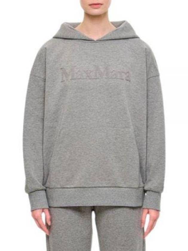 Sapore Embroidered Logo Hoodie Light Grey - MAX MARA - BALAAN 2