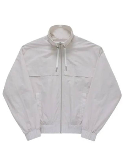 Logo Print Hoodie Windbreaker White - AMI - BALAAN 2