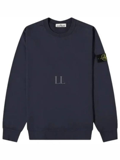 Men's Wappen Patch Crew Neck Sweatshirt Navy - STONE ISLAND - BALAAN 2