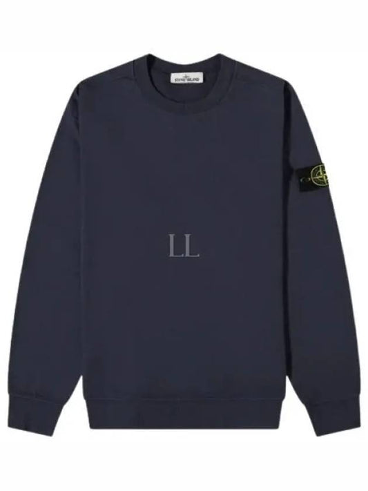 Men's Waffen Patch Crew Neck Sweatshirt Navy - STONE ISLAND - BALAAN 2