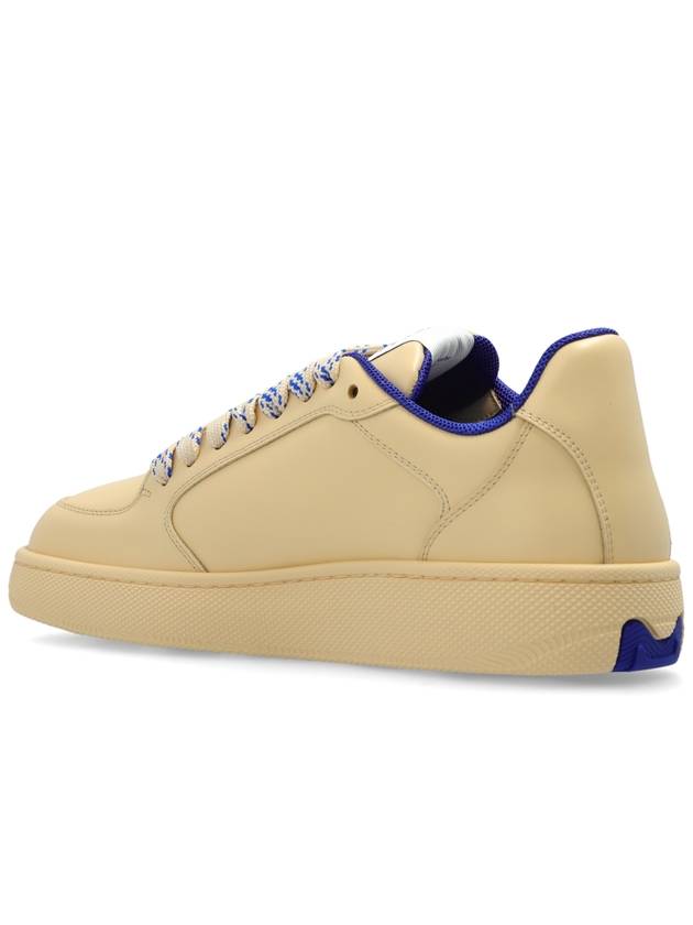 Burberry Leather Sneakers, Women's, Cream - BURBERRY - BALAAN 5