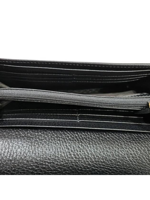 615524 GG interlocking black leather long wallet - GUCCI - BALAAN 8