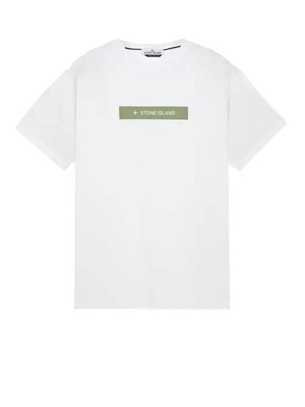 Micro Logo Print Short Sleeve T-shirt White - STONE ISLAND - BALAAN 4