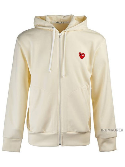 Red Heart Wappen Zip-Up Hoodie White - COMME DES GARCONS - BALAAN 2