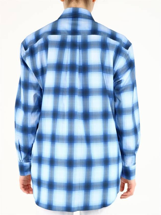 Jesus Printing Check Shirt Blue - BURBERRY - BALAAN 5