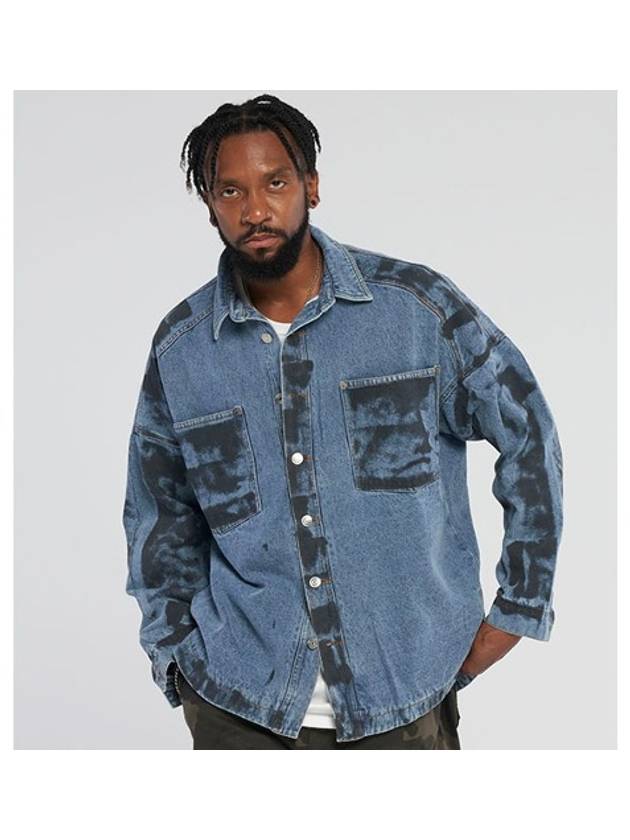 paint pocket jean jacket Denim - TENER - BALAAN 1