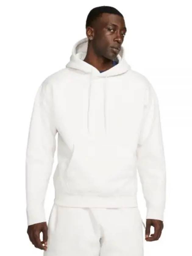 Swoosh Crew Neck Brushed Hoodie White - NIKE - BALAAN 2