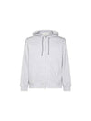 French terry hooded zip up pearl gray - BRUNELLO CUCINELLI - BALAAN 2