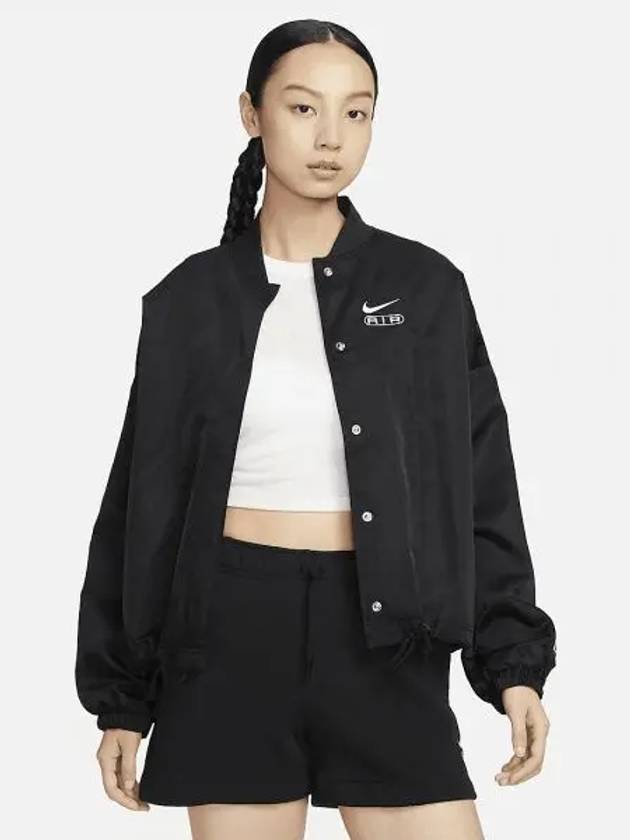 Air Woven Bomber Jacket Playful Black - NIKE - BALAAN 2