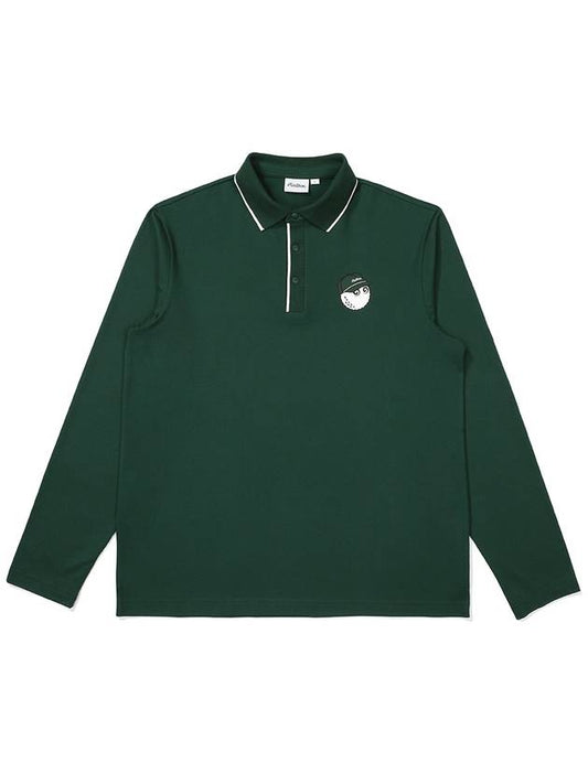 Basic brushed collar t shirt GREEN MAN - MALBON GOLF - BALAAN 1