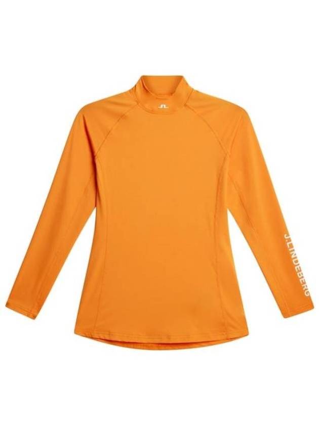 Asa Soft Compression Long Sleeve T-Shirt Persimmon Orange - J.LINDEBERG - BALAAN 1