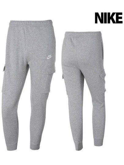 NSW Club Fleece Cargo Track Pants Grey - NIKE - BALAAN 2