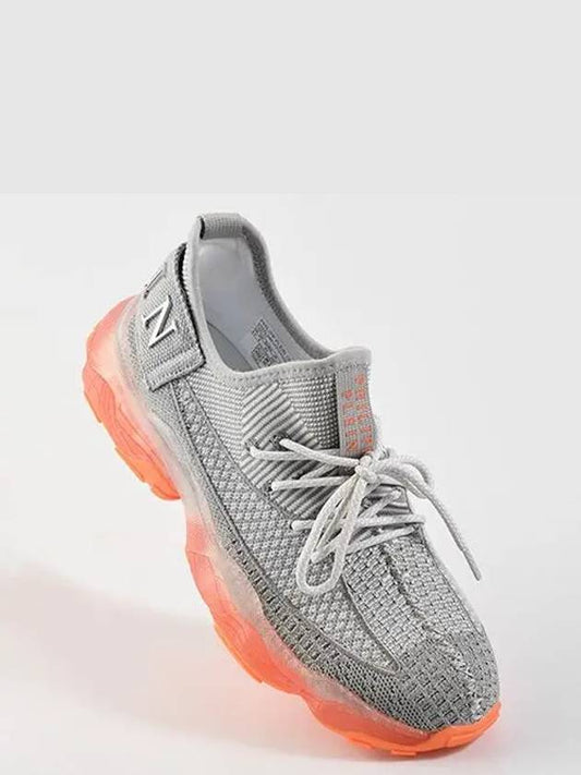 USC0116 Iconic Runner Sneakers Gray Orange - PHILIPP PLEIN - BALAAN 2