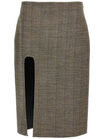 Stella McCartney Slit Tweed Skirt - STELLA MCCARTNEY - BALAAN 1