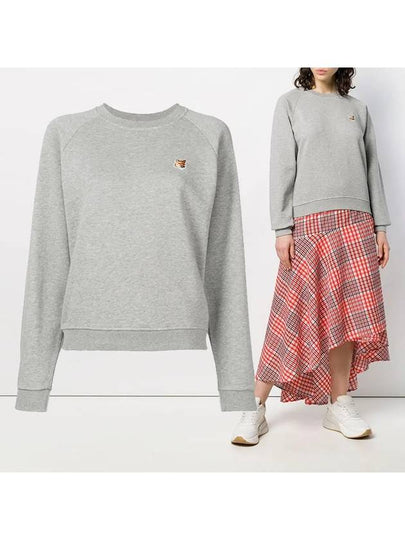 Fox Head Patch Adjusted Sweatshirt Grey Melange - MAISON KITSUNE - BALAAN 2