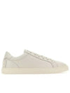 Men's Lace Up Leather Low Top Sneakers Milk White - TOD'S - BALAAN 2