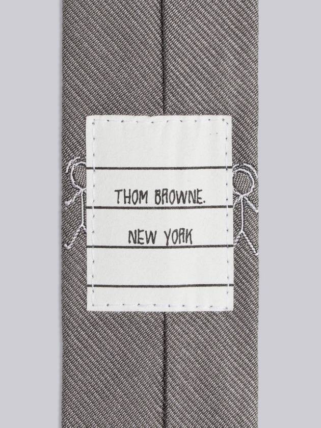 Jacquard Icon Tie Gray - THOM BROWNE - BALAAN.
