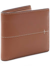 Center Stitch Half Wallet Brown - TOD'S - BALAAN 4