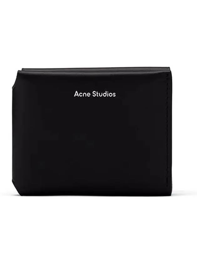 Tri-Fold Logo 3-Fold Card Wallet Black - ACNE STUDIOS - BALAAN 3