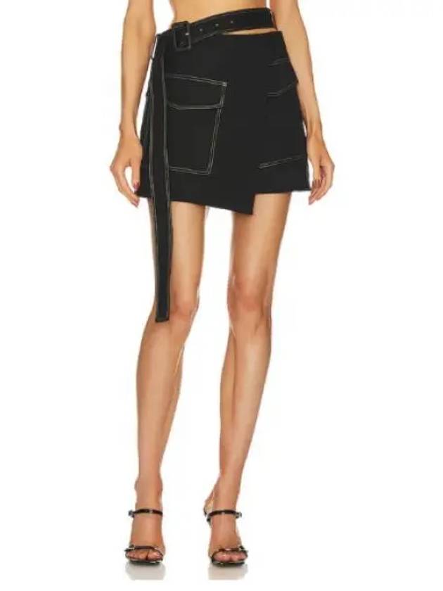 Trench Wrap A-Line Skirt Black - HELMUT LANG - BALAAN 2