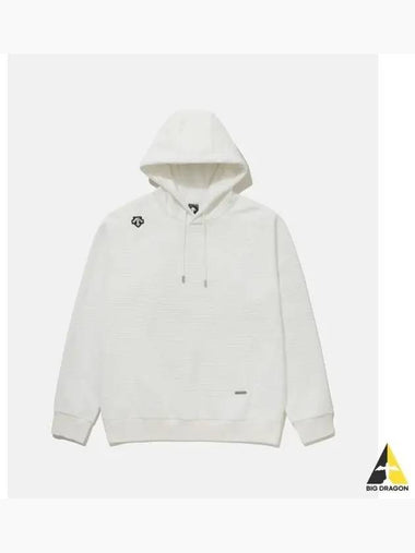 Engineered Fleece Comfort Fit Hooded Sweatshirt Ivory SP323UHD94 - DESCENTE - BALAAN 1