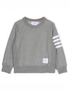 Kids Loopback Raglan Engineered 4 Bar Sweatshirt Grey - THOM BROWNE - BALAAN 2